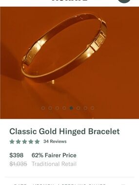 Aurate Polished Gold Vermeil Hinged Bracelet